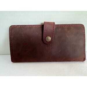 Portland Leather Goods Bi-Fold Wallet In Merlot